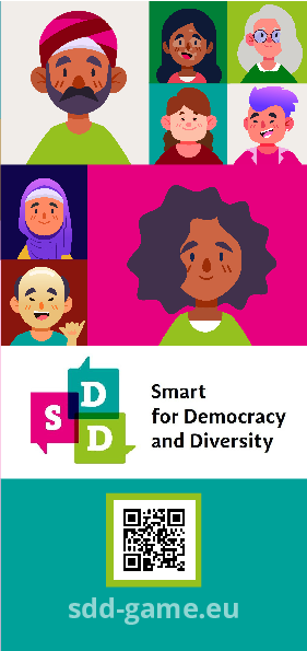 Flyer zum Projekt "Smart for Democracy and Diversity"