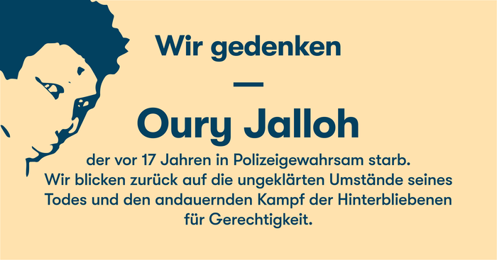 Wir gedenken: Oury Jalloh