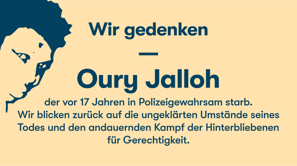 Wir gedenken: Oury Jalloh